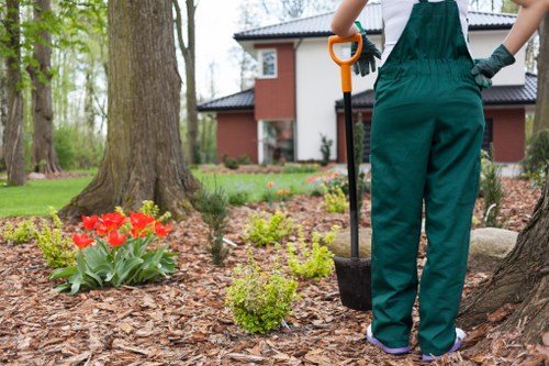 Garden maintenance team working on borders in Sudbury